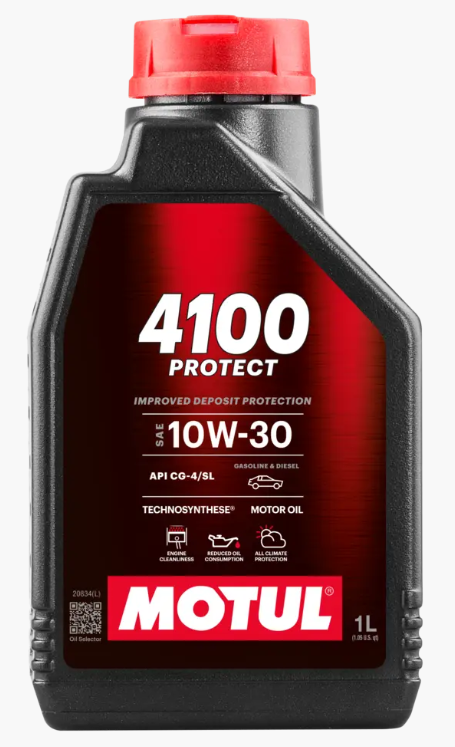 Envase de aceite MOTUL MOTUL 4100 10W30 SYNTHETIC BLEND - QT 1LT grado 10W30 - Lubricentro Piloto